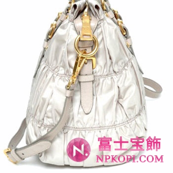 プラダ（PRADA）TESSUTO GAUFRE　レディース2wayトートバッグ　ライトグレー　BN1336-QR1-D32 